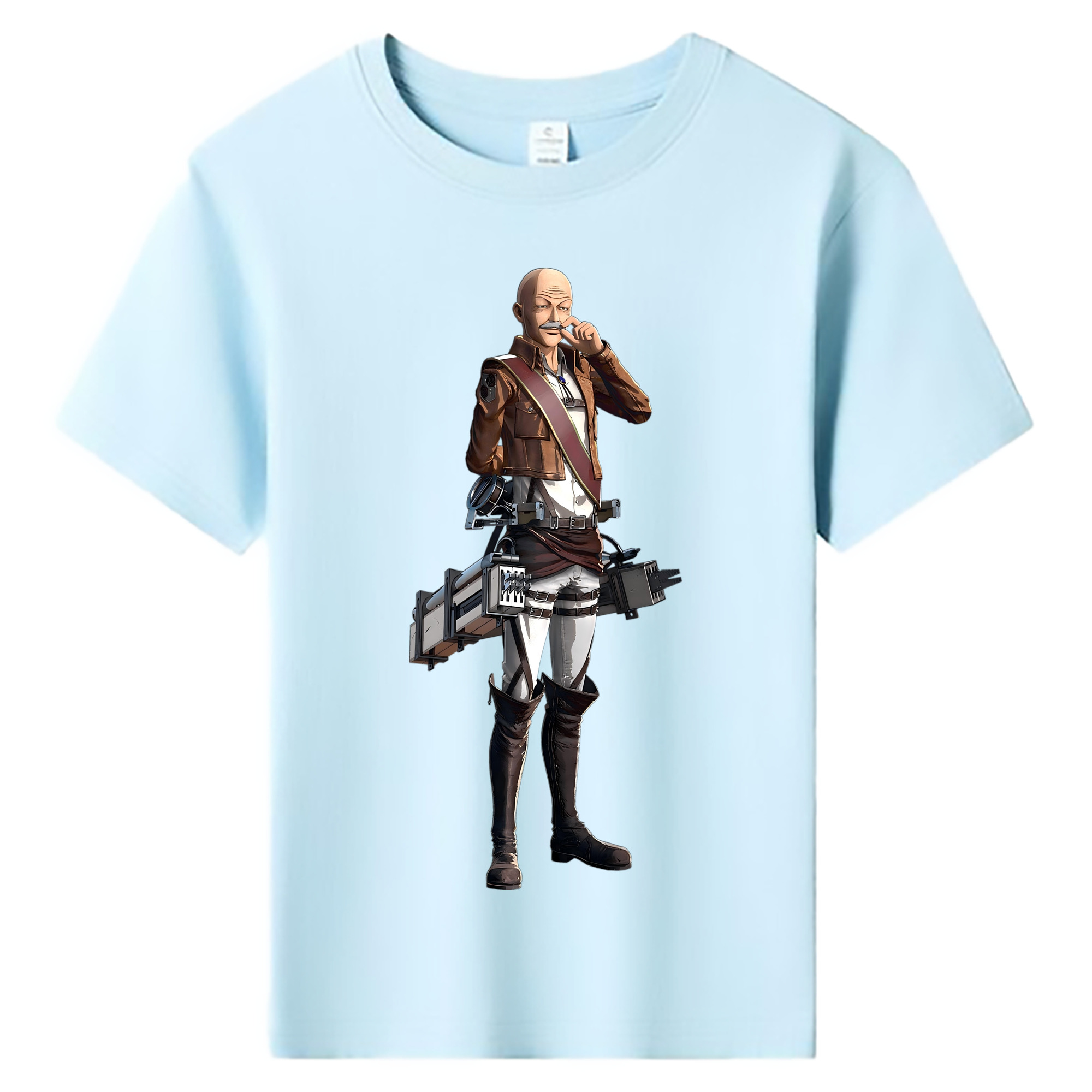 （画像用） 進撃の巨人 ドット·ピクシス Attack on Titan Dot Pixis 綿100％キッズTシャツ（フロントプリント）